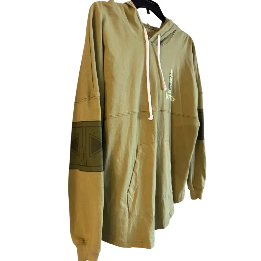 Disney Adult Encanto Bruno Hooded Spirit Jersey Glow in the Dark Small Green
